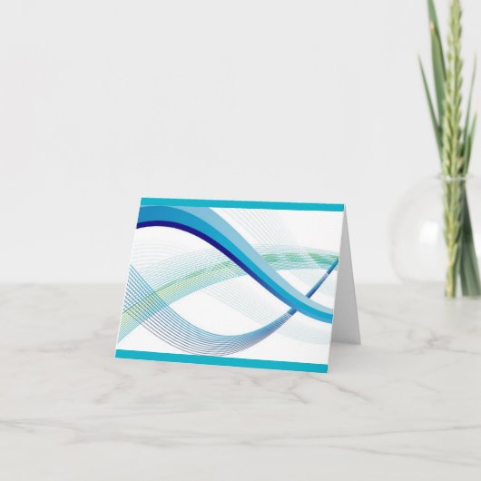 Cartes de notes Aqua Swirl (Devant)