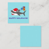 Cartes de notes avec un requin de vacances mignon (Devant / Derrière)