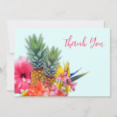 Cartes de notes blanches du Merci de bouquet hawaï (Devant)