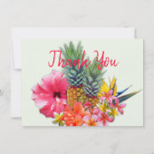 Cartes de notes blanches du Merci de bouquet hawaï (Devant)