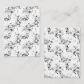 Cartes de notes blanches noires abstraites Art min (Devant / Derrière)