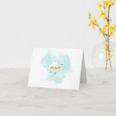Cartes de notes blanches Peace (Fleur jaune)