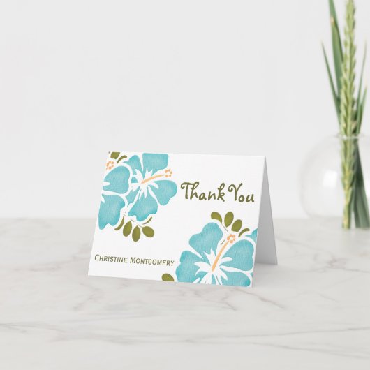 Cartes de notes bleues de Merci de ketmie (Devant)