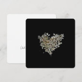 Cartes de notes botaniques Cœur d'Hortensia (Devant / Derrière)