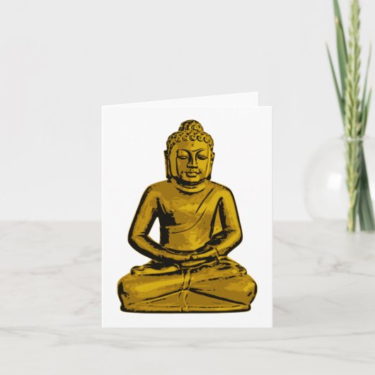 Cartes de notes Bouddha d'or (Devant)