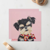 Cartes de notes Bruxelles Griffon (Devant/Arrière en situation)