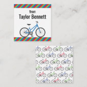 Cartes de notes cadeaux de vélos colorés (Devant / Derrière)