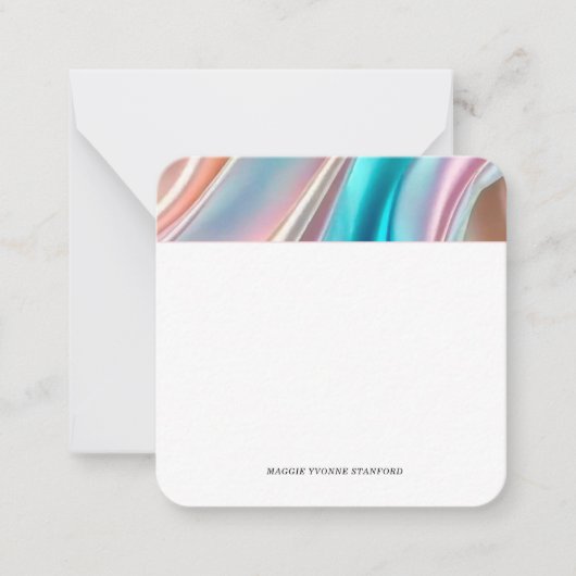 Cartes de notes carrées à détails de soie fantaisi (Devant)