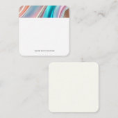 Cartes de notes carrées à détails de soie fantaisi (Devant / Derrière)