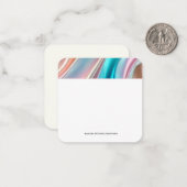 Cartes de notes carrées à détails de soie fantaisi (Devant/Arrière en situation)