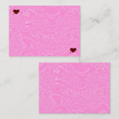 Cartes De Notes Cartes De Glace Et Coeurs Roses (Devant / Derrière)