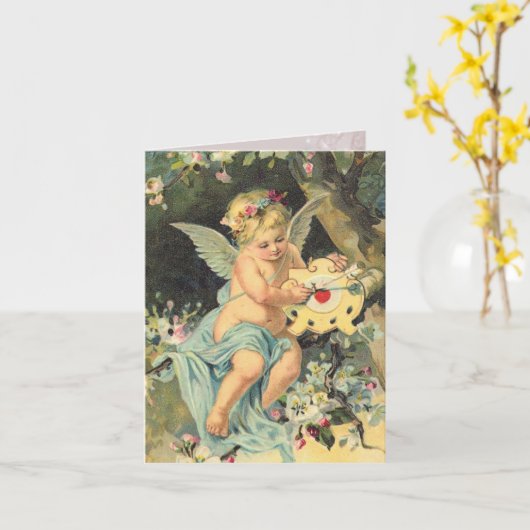 Cartes de notes Cherub victorienne (Fleur jaune)