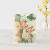 Cartes de notes Cherub victorienne (Fleur jaune)