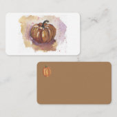 Cartes de notes "citrouille" (Devant / Derrière)