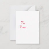 Cartes de notes Coeurs rouges de la Saint-Valentin (Dos)