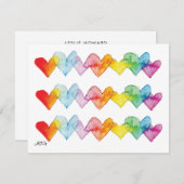 Cartes de notes colorées à la main (Devant / Derrière)