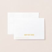 Cartes de notes croisées Real Gold Foil (Derrière avec enveloppe)