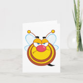 Cartes de notes d'abeilles en colère (Devant)