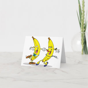 Cartes de notes de bananes dansantes