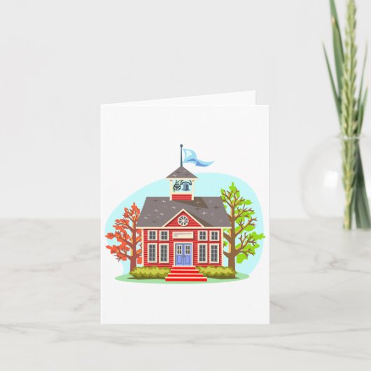 Cartes de notes de bâtiment scolaire (Devant)