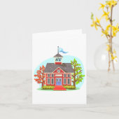 Cartes de notes de bâtiment scolaire (Fleur jaune)