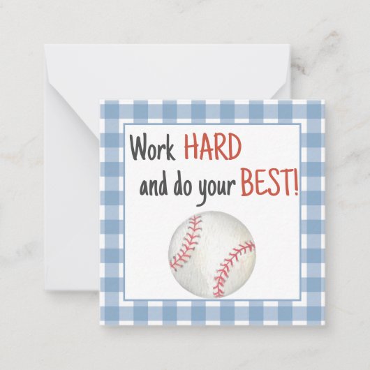 Cartes de notes de boîte à lunch de baseball (Devant)