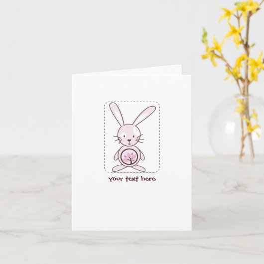 Cartes de notes de Bunny Rose Organic Planet (Fleur jaune)