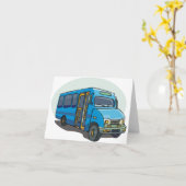 Cartes de notes de bus bleu (Fleur jaune)