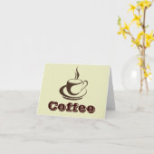 Cartes de notes de café chaud (Fleur jaune)