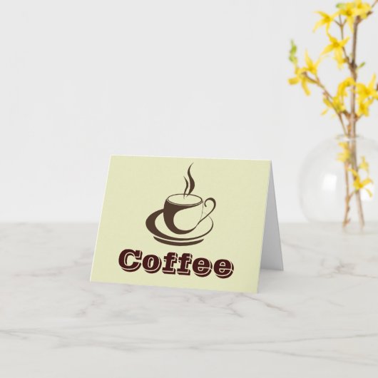 Cartes de notes de café chaud (Fleur jaune)