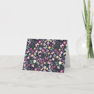 Cartes de notes de conception de Calico Floral