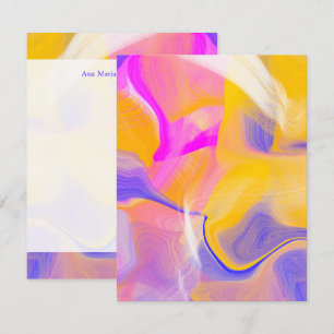 Cartes de notes de couleur abstraite jaune
