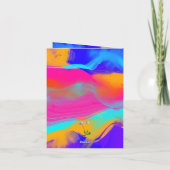 Cartes de notes de couleur abstraite jaune (Dos)