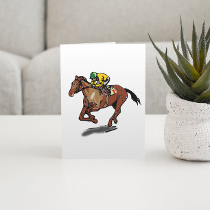Cartes de notes de course à cheval