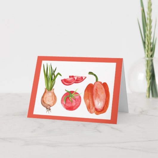 Cartes de notes de cuisine de légumes du Chef à l' (Devant)