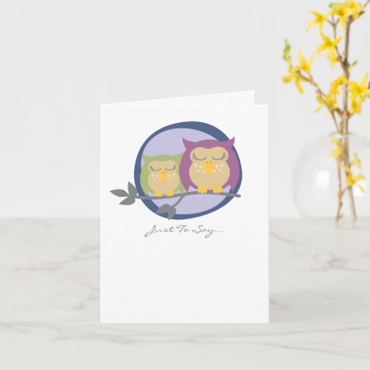 Cartes de notes de hibou (Fleur jaune)