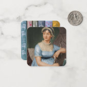 Cartes de notes de Jane Austen (Devant/Arrière en situation)