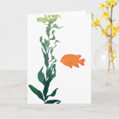 Cartes de notes de Kelp et de poisson (Fleur jaune)