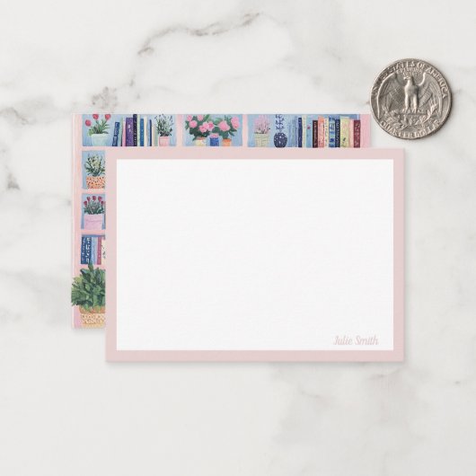 Cartes de notes de la bibliothèque (Devant/Arrière en situation)