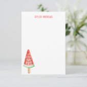 Cartes de notes de la pastèque Watercolor (Debout devant)