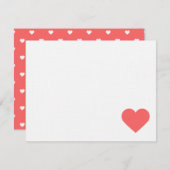 Cartes de notes de la Saint-Valentin Cœurs Sucrés  (Devant / Derrière)