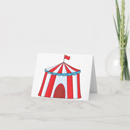 Cartes de notes de la tente cirque (Devant)