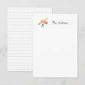 Cartes de notes de l'enseignant Papier à lettres (Devant / Derrière)