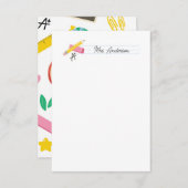 Cartes de notes de l'enseignant Papier à lettres (Devant / Derrière)