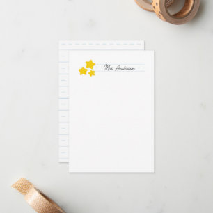 Cartes de notes de l'enseignant Papier à lettres m