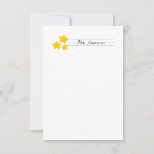 Cartes de notes de l'enseignant Papier à lettres m (Devant)