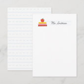 Cartes de notes de l'enseignant Stationery Cute Ap (Devant / Derrière)