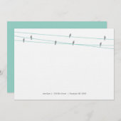 Cartes de notes de lin sur fil (Devant / Derrière)