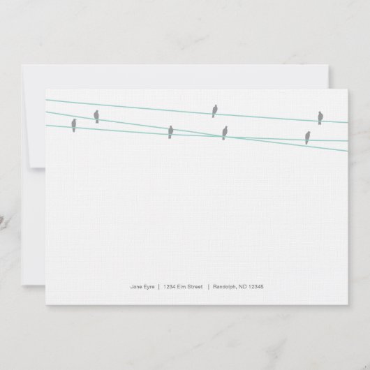 Cartes de notes de lin sur fil (Devant)