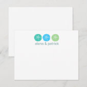 Cartes de notes de mariage sur la plage (Devant / Derrière)